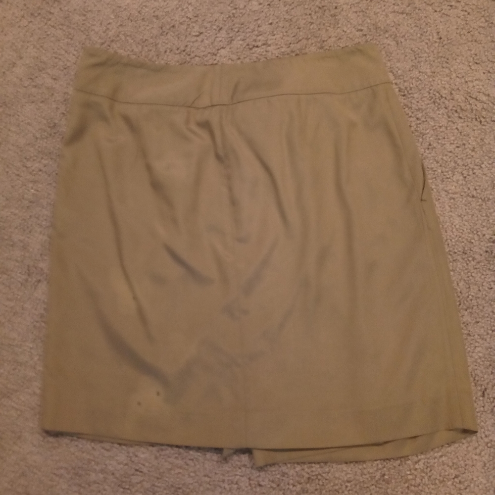 Gucci 100% Silk Olive Green Wrap Tie Mini Dress Skirt sz 42 - Picture 5 of 8